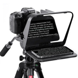 Teleprompter Ulanzi RT02 — Teleprompter w tym setupie