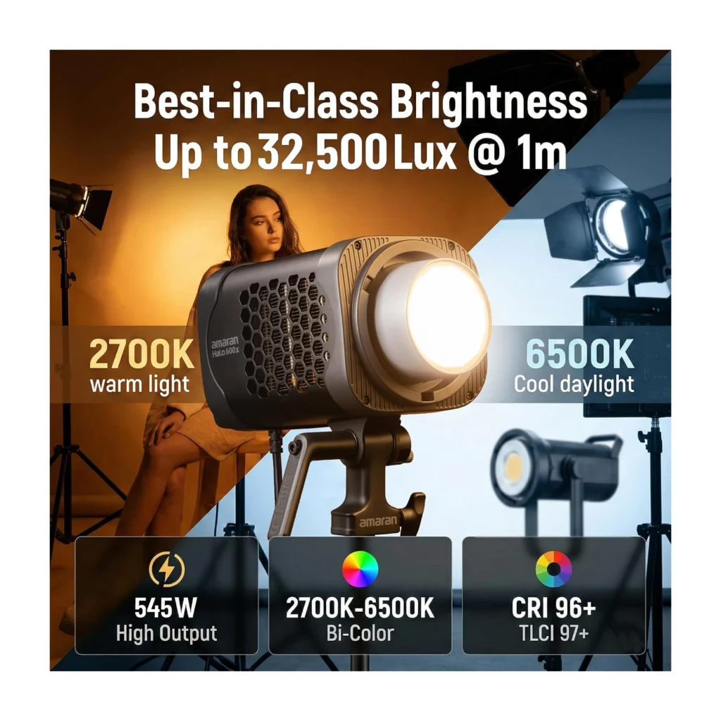 Amaran Halo 600x – lampa z mocowaniem bowens do softboxa